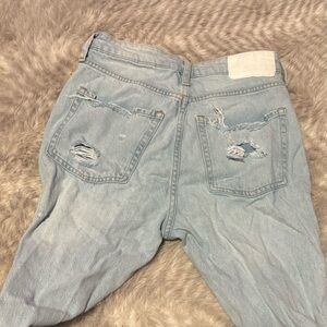 H&M light blue ripped jeans